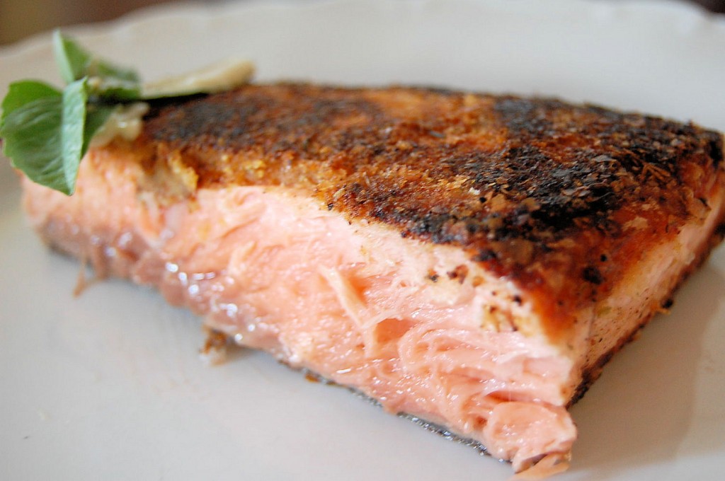 How do you know when salmon is fully cooked?