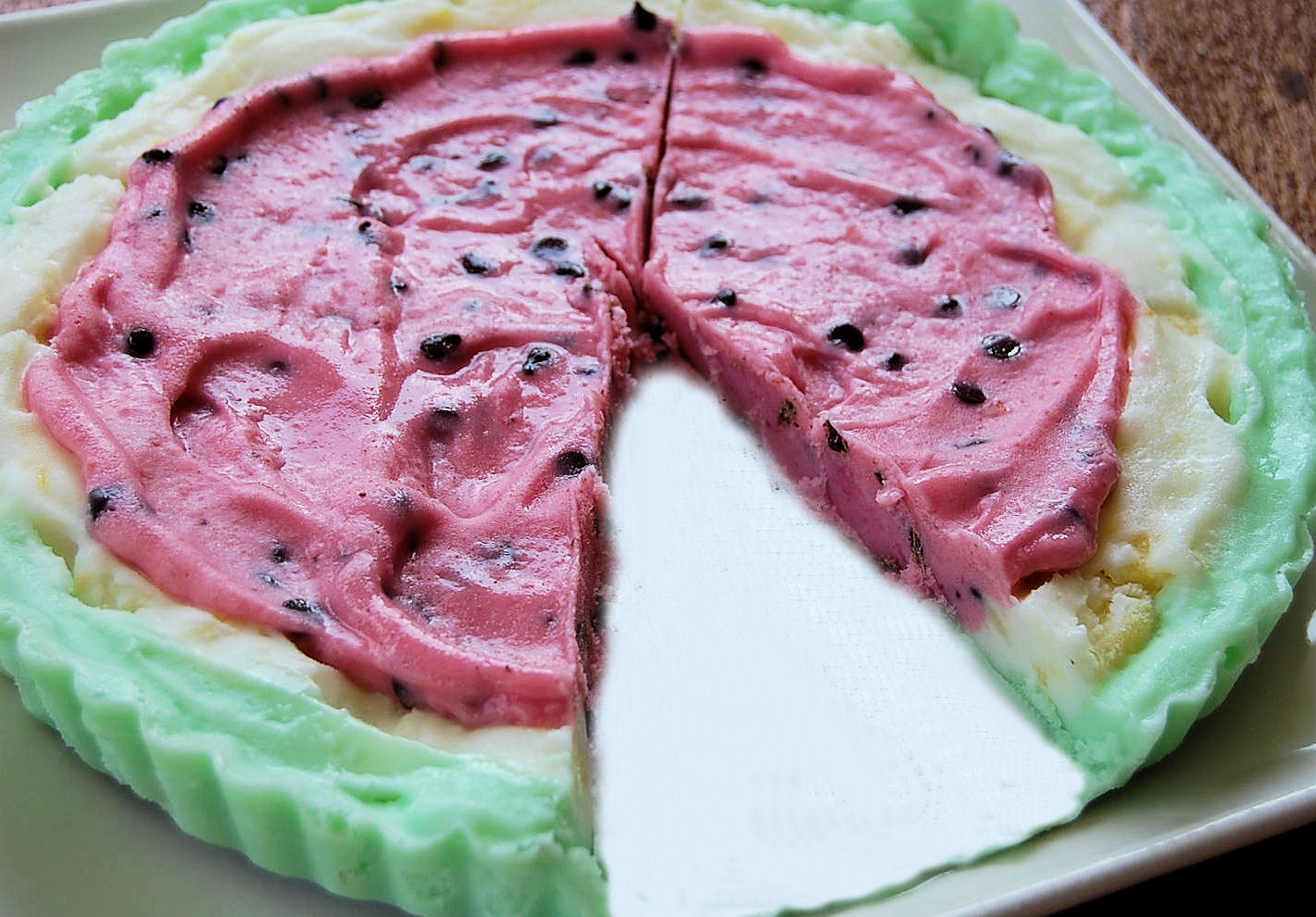Watermelon Sherbet Pie